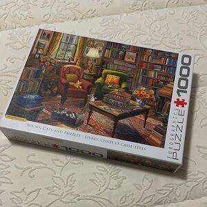 Books, Cats and Puzzles 1000-Piece Puzzle
